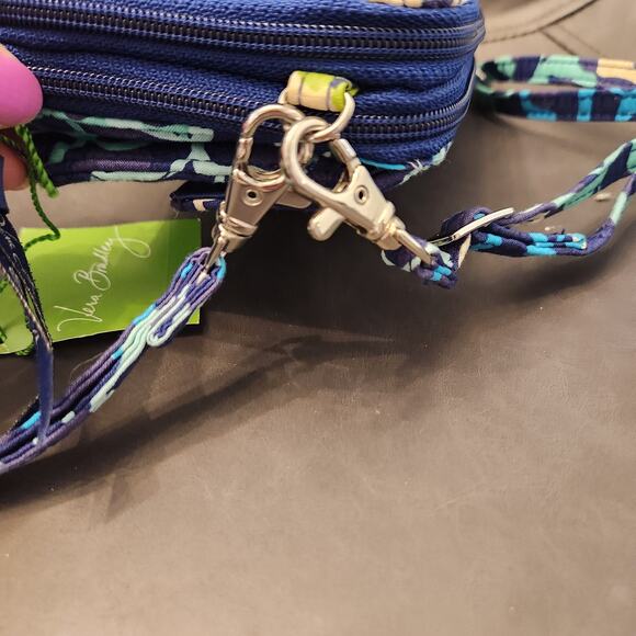 Vera Bradley Blue Quilted Wallet Purse Crossbody - Picture 6 of 7